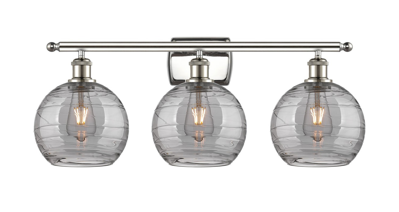 Innovations 516-3W-PN-G1213-8SM Three Light Bath Vanity, Polished Nickel