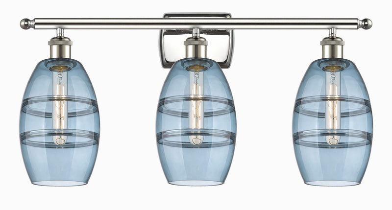 Innovations 516-3W-PN-G557-6BL Three Light Bath Vanity, Polished Nickel