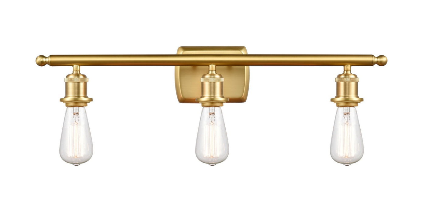 Innovations 516-3W-SG Three Light Bath Vanity, Satin Gold