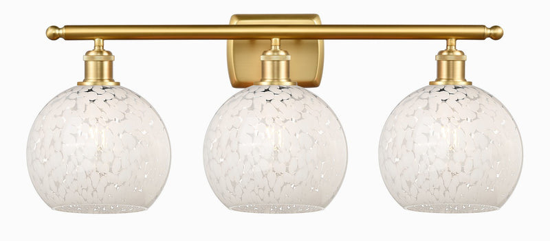 Innovations 516-3W-SG-G1216-8WM LED Bath Vanity, Satin Gold