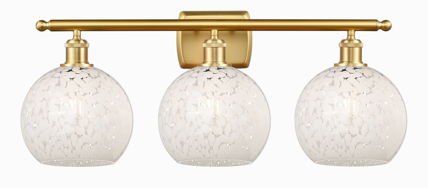 Innovations 516-3W-SG-G1216-8WM LED Bath Vanity, Satin Gold
