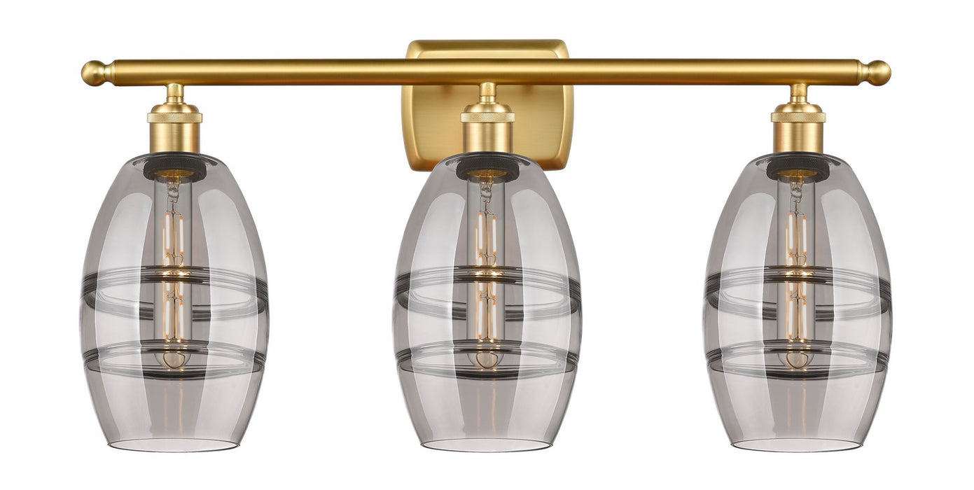 Innovations 516-3W-SG-G557-6SM Three Light Bath Vanity, Satin Gold