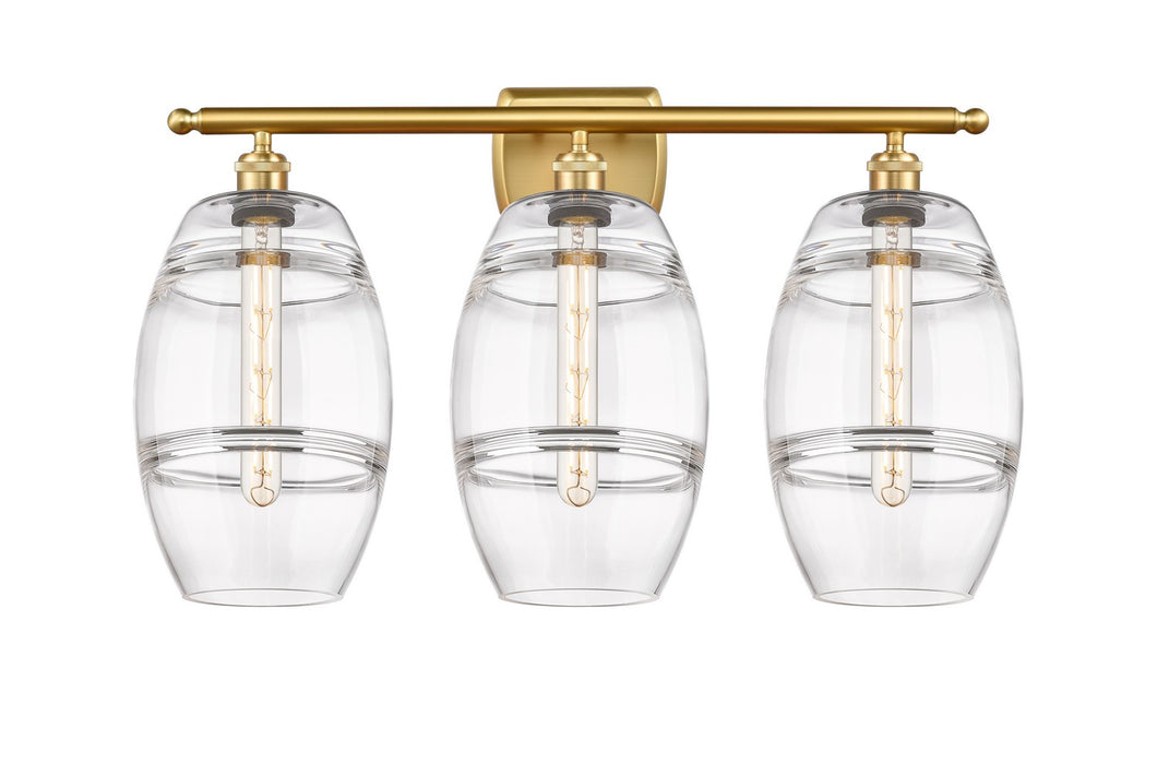 Innovations 516-3W-SG-G557-8CL Three Light Bath Vanity, Satin Gold