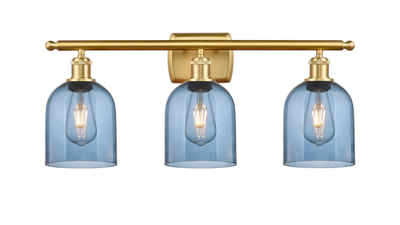Innovations 516-3W-SG-G558-6BL Three Light Bath Vanity, Satin Gold