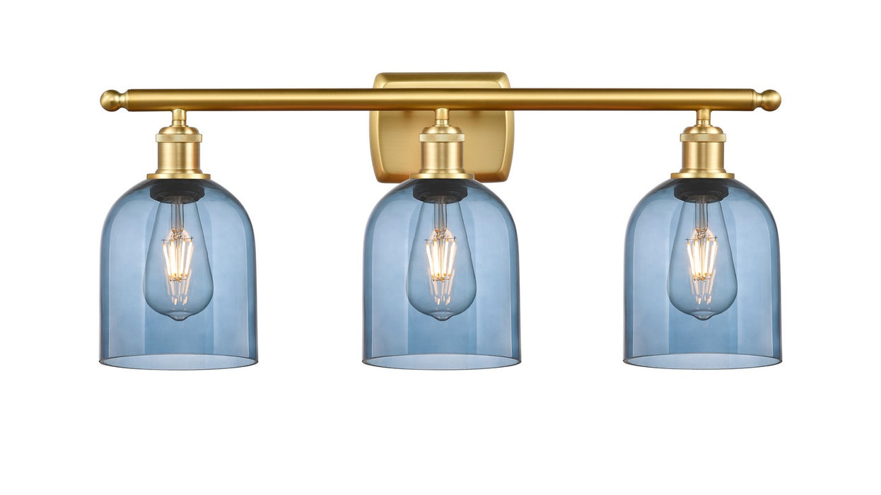 Innovations 516-3W-SG-G558-6BL Three Light Bath Vanity, Satin Gold