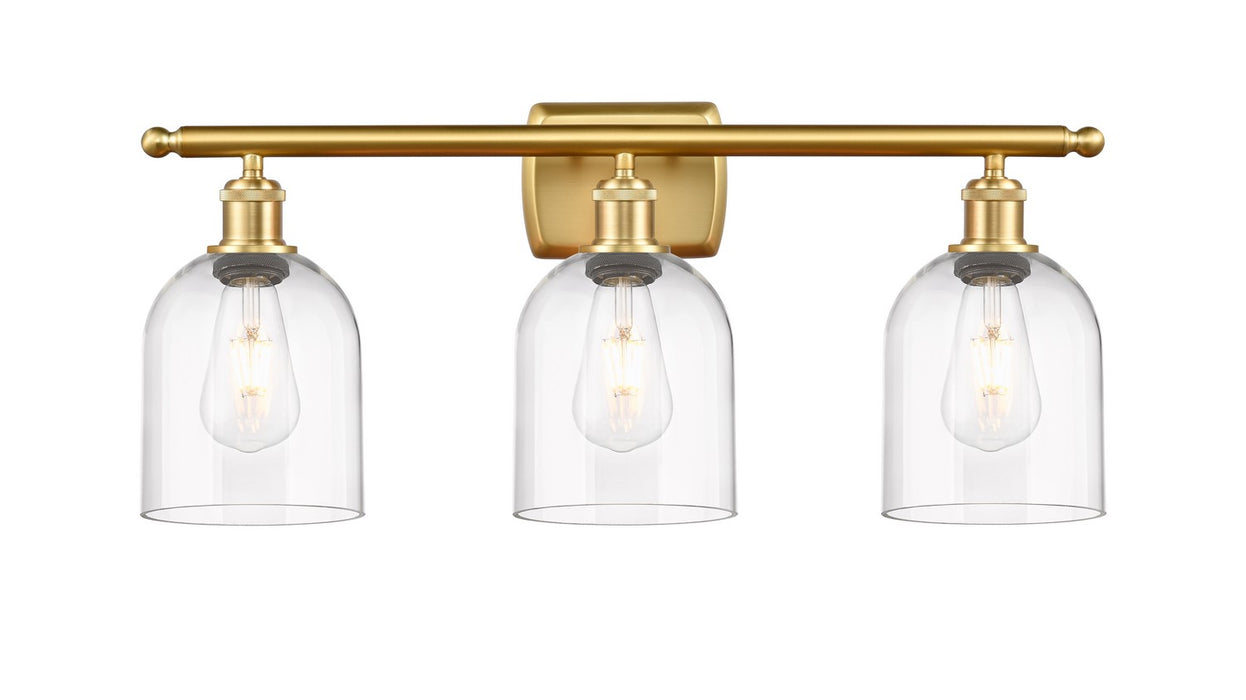 Innovations 516-3W-SG-G558-6CL Three Light Bath Vanity, Satin Gold
