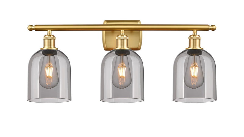 Innovations 516-3W-SG-G558-6SM Three Light Bath Vanity, Satin Gold