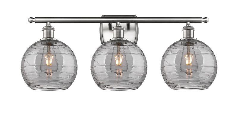Innovations 516-3W-SN-G1213-8SM Three Light Bath Vanity, Brushed Satin Nickel