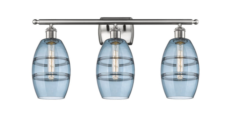 Innovations 516-3W-SN-G557-6BL Three Light Bath Vanity, Brushed Satin Nickel