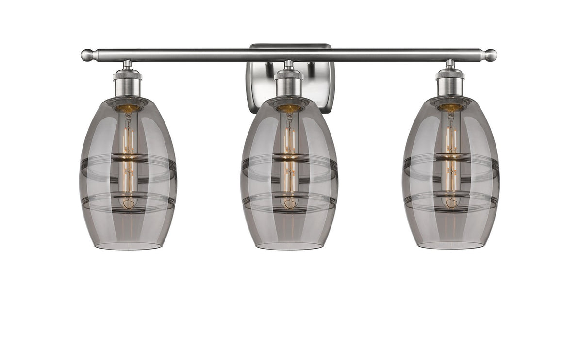 Innovations 516-3W-SN-G557-6SM Three Light Bath Vanity, Brushed Satin Nickel