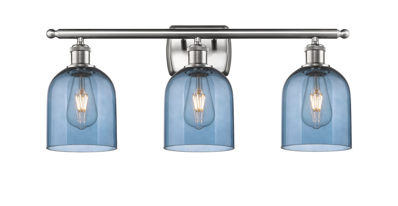 Innovations 516-3W-SN-G558-6BL Three Light Bath Vanity, Brushed Satin Nickel