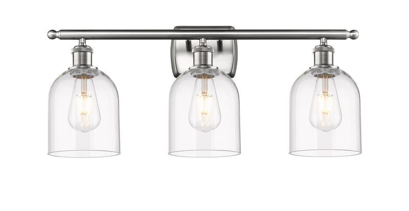 Innovations 516-3W-SN-G558-6CL Three Light Bath Vanity, Brushed Satin Nickel