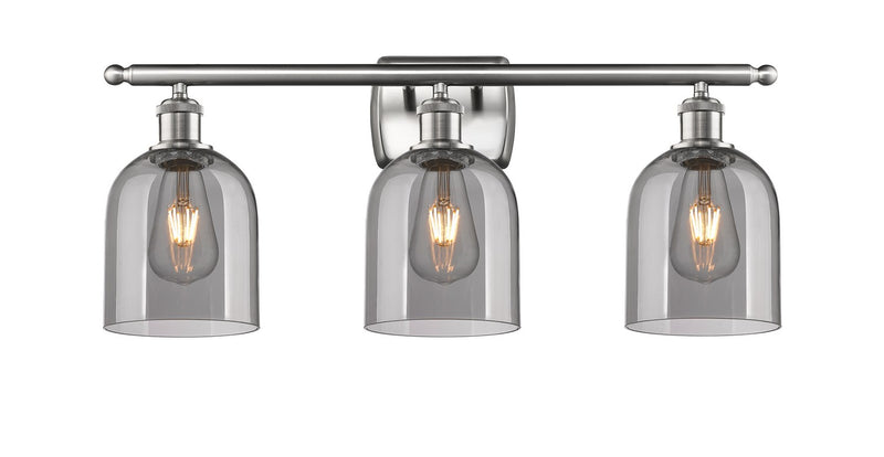 Innovations 516-3W-SN-G558-6SM Three Light Bath Vanity, Brushed Satin Nickel