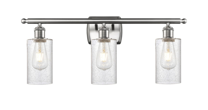Innovations 516-3W-SN-G804 Three Light Bath Vanity, Brushed Satin Nickel