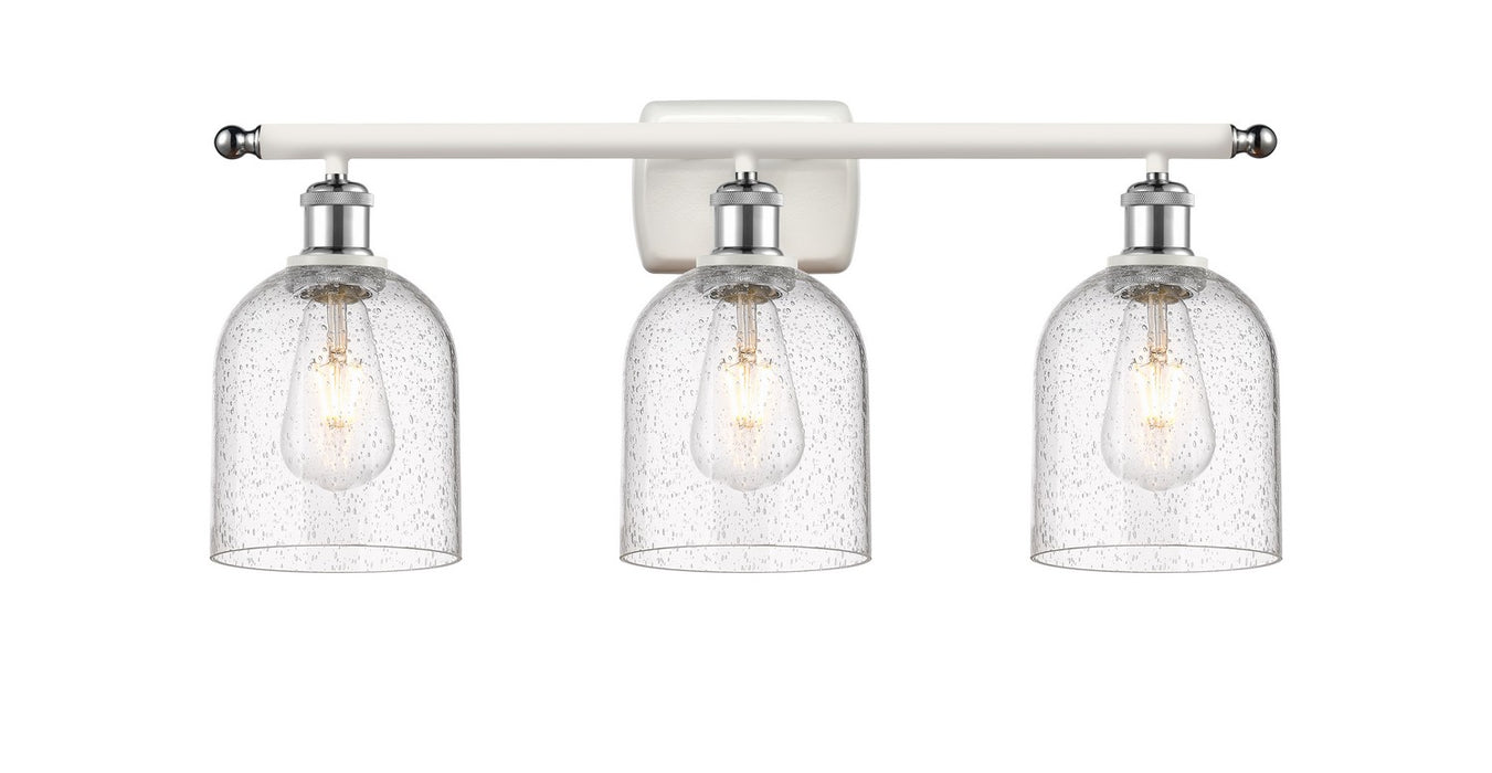 Innovations 516-3W-WPC-G558-6SDY Three Light Bath Vanity, White Polished Chrome
