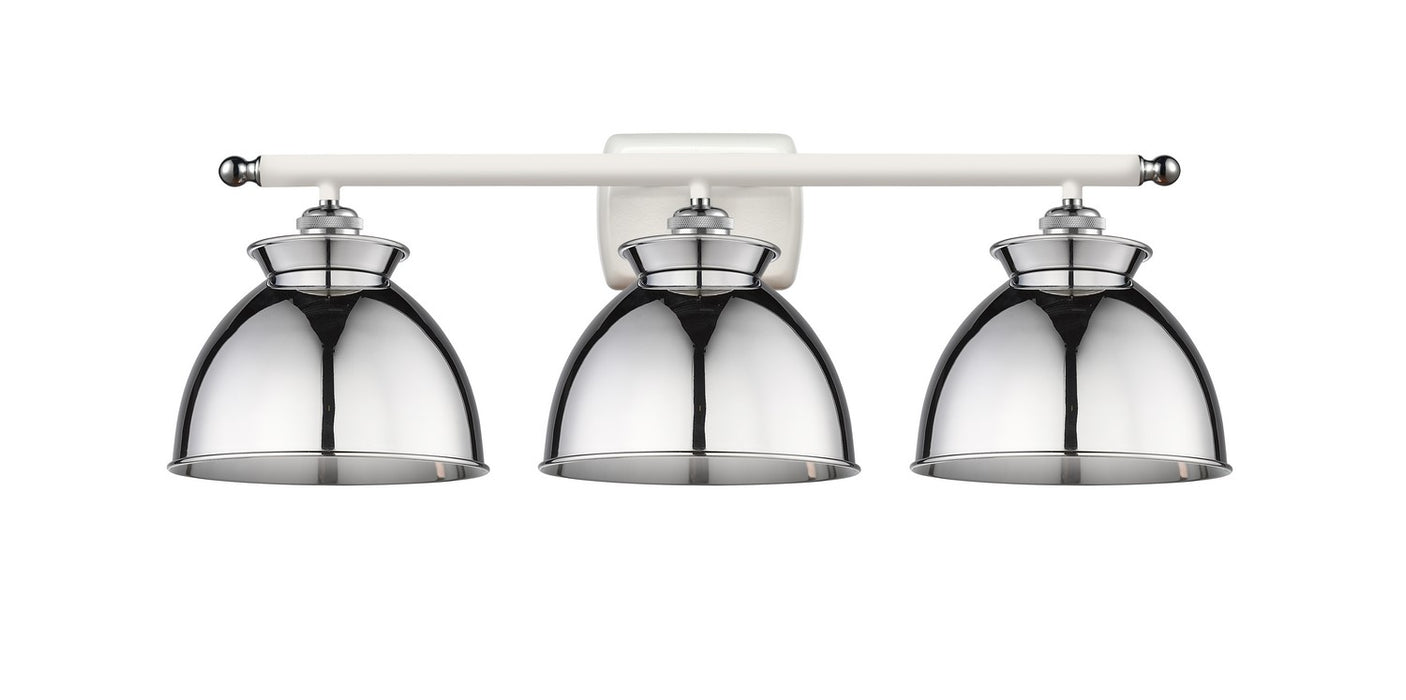 Innovations 516-3W-WPC-M14-PC Three Light Bath Vanity, White Polished Chrome