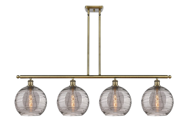 Innovations 516-4I-AB-G1213-10SM Four Light Island Pendant, Antique Brass