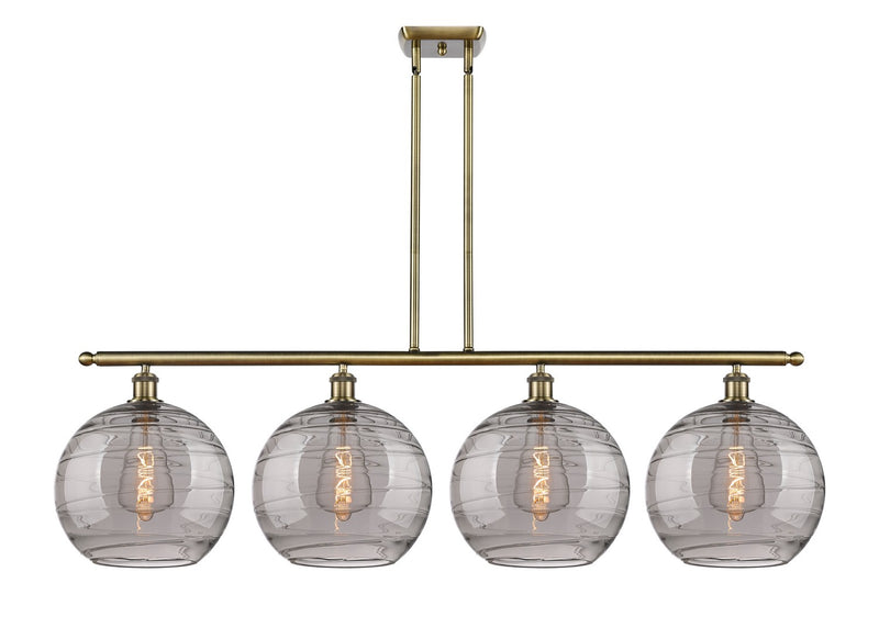 Innovations 516-4I-AB-G1213-12SM Four Light Island Pendant, Antique Brass