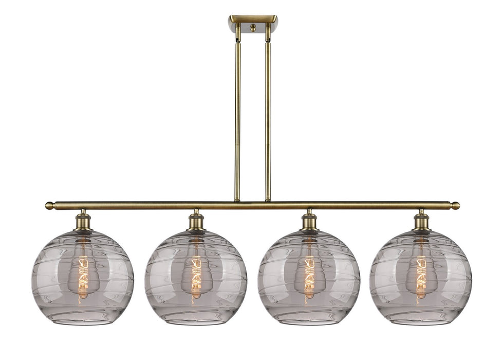 Innovations 516-4I-AB-G1213-12SM Four Light Island Pendant, Antique Brass