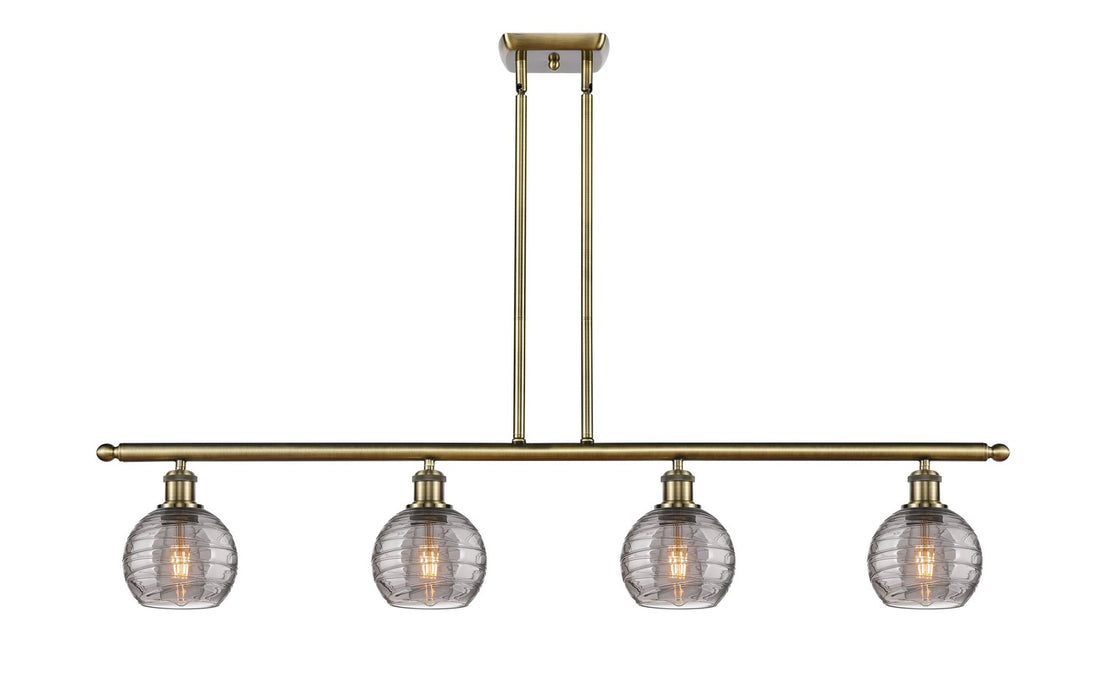 Innovations 516-4I-AB-G1213-6SM Four Light Island Pendant, Antique Brass