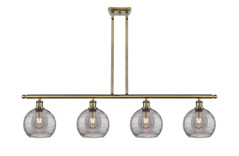 Innovations 516-4I-AB-G1213-8SM Four Light Island Pendant, Antique Brass