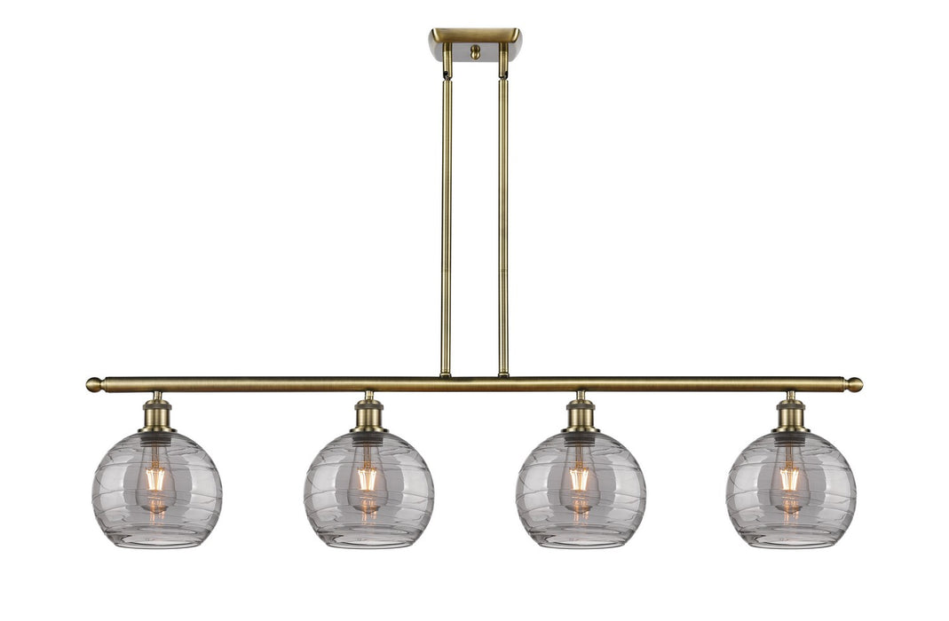 Innovations 516-4I-AB-G1213-8SM Four Light Island Pendant, Antique Brass