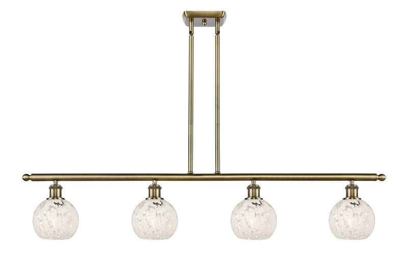 Innovations 516-4I-AB-G1216-6WM LED Island Pendant, Antique Brass