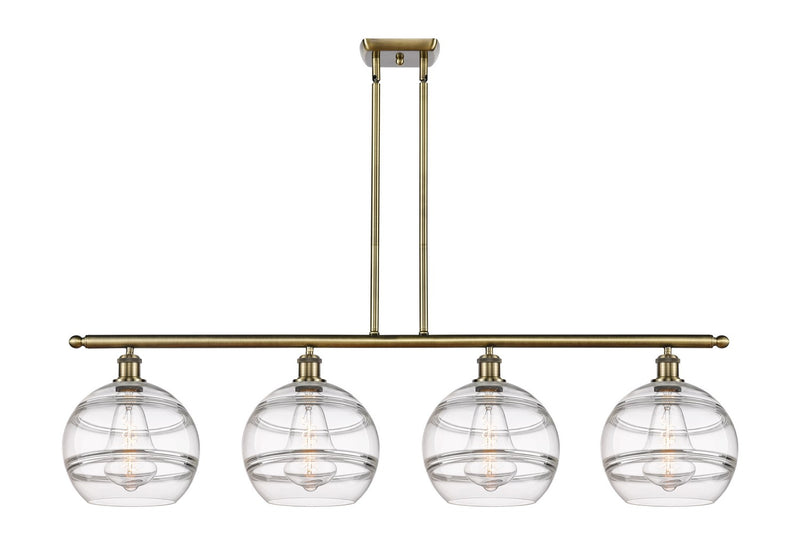 Innovations 516-4I-AB-G556-10CL Four Light Island Pendant, Antique Brass