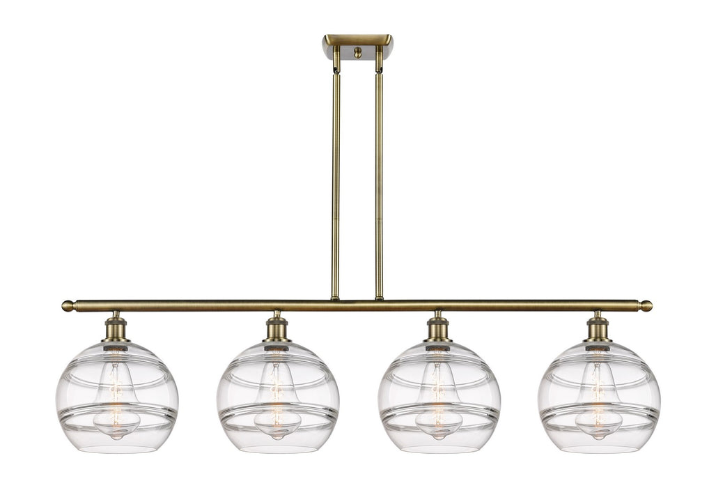 Innovations 516-4I-AB-G556-10CL Four Light Island Pendant, Antique Brass