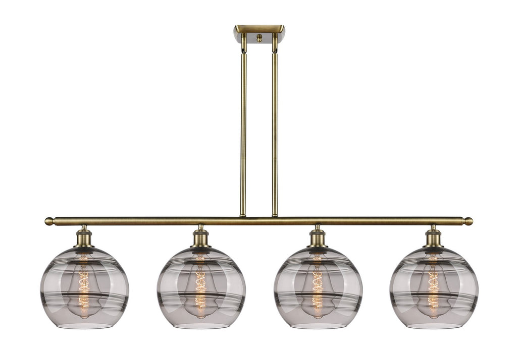 Innovations 516-4I-AB-G556-10SM Four Light Island Pendant, Antique Brass