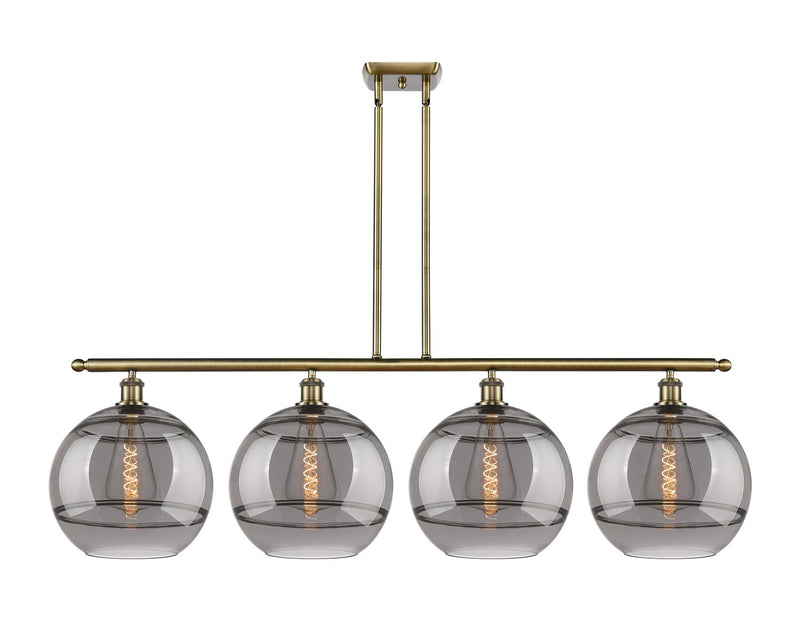 Innovations 516-4I-AB-G556-12SM Four Light Island Pendant, Antique Brass