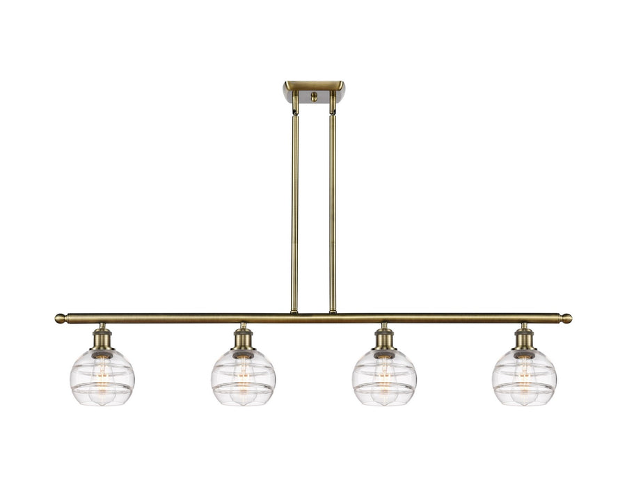 Innovations 516-4I-AB-G556-6CL Four Light Island Pendant, Antique Brass