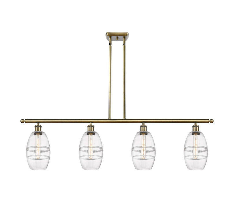 Innovations 516-4I-AB-G557-6CL Four Light Island Pendant, Antique Brass