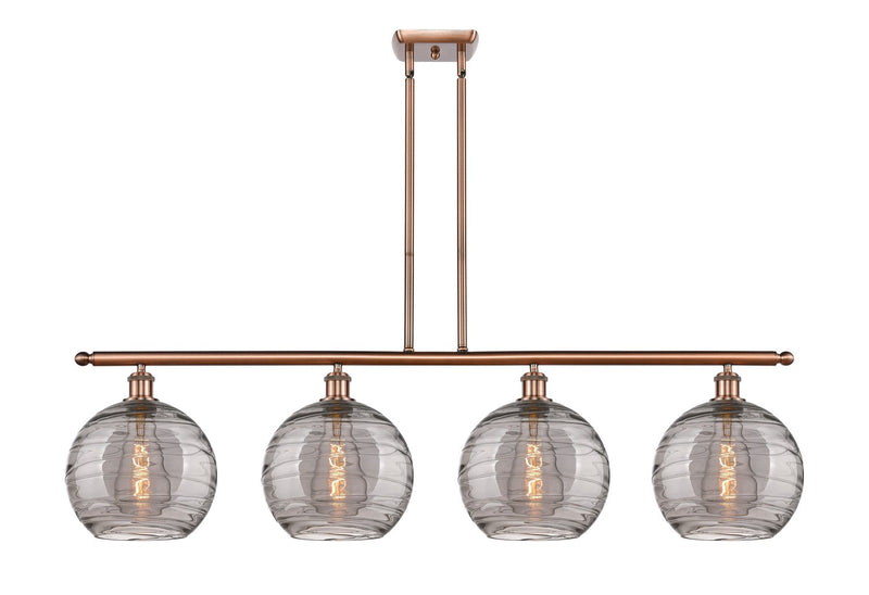 Innovations 516-4I-AC-G1213-10SM Four Light Island Pendant, Antique Copper