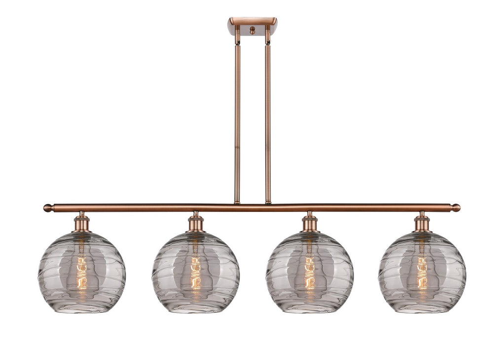 Innovations 516-4I-AC-G1213-10SM Four Light Island Pendant, Antique Copper