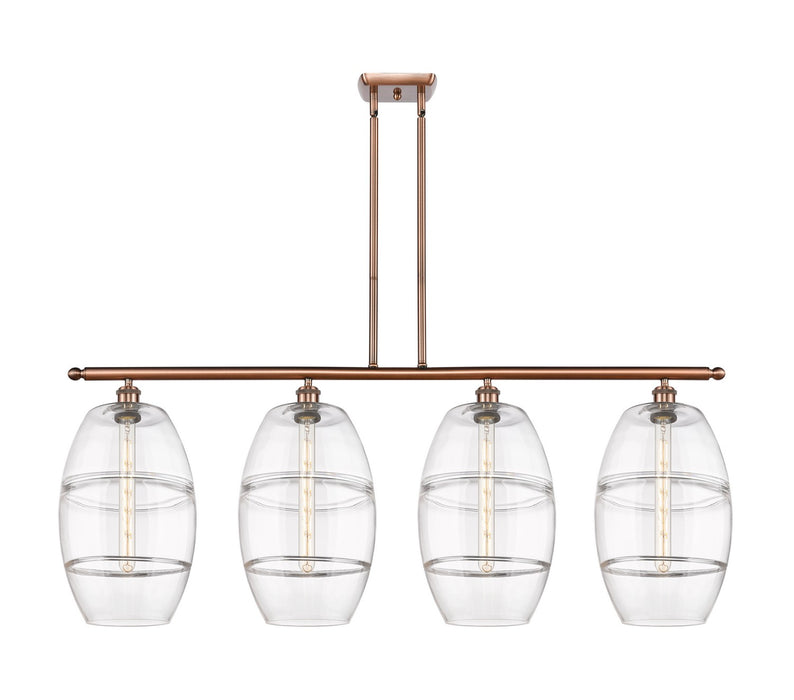 Innovations 516-4I-AC-G557-10CL Four Light Island Pendant, Antique Copper