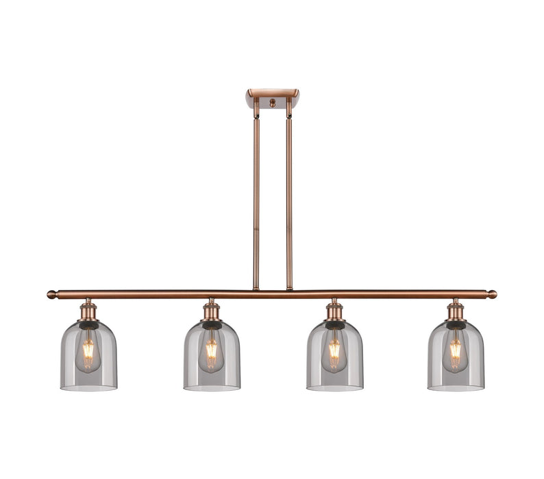 Innovations 516-4I-AC-G558-6SM Four Light Island Pendant, Antique Copper