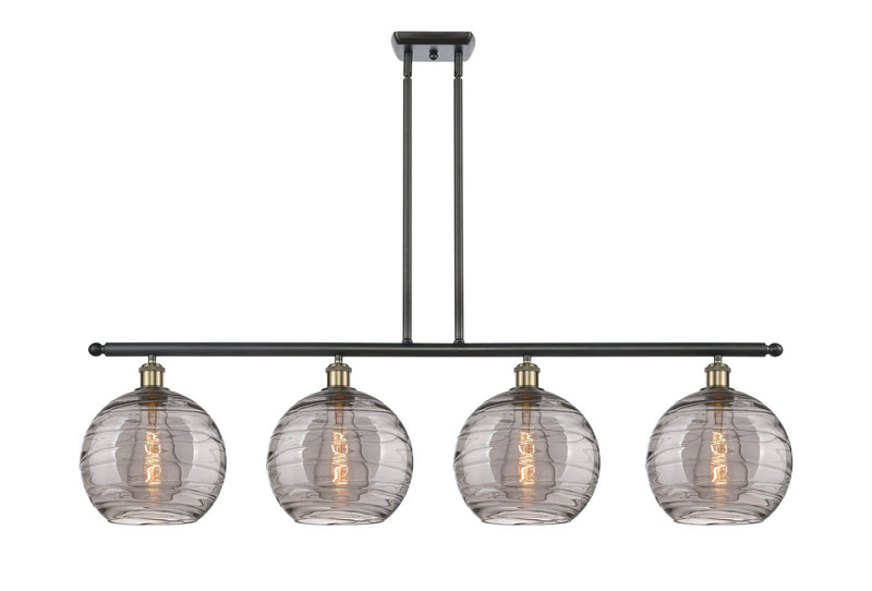Innovations 516-4I-BAB-G1213-10SM Four Light Island Pendant, Black Antique Brass