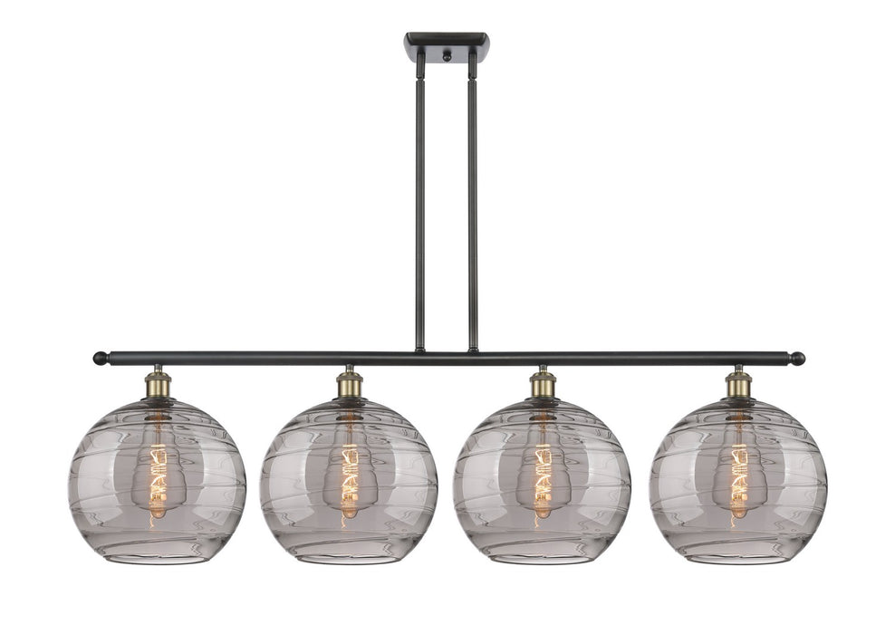 Innovations 516-4I-BAB-G1213-12SM Four Light Island Pendant, Black Antique Brass