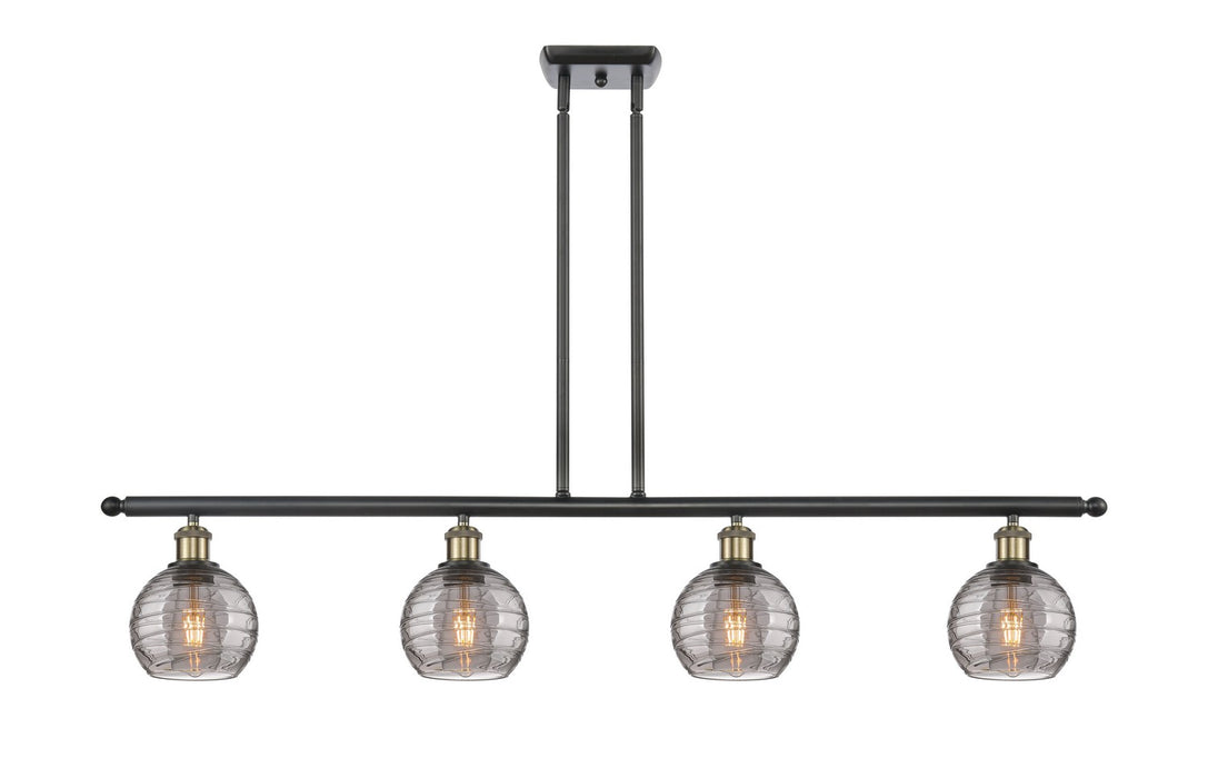 Innovations 516-4I-BAB-G1213-6SM Four Light Island Pendant, Black Antique Brass
