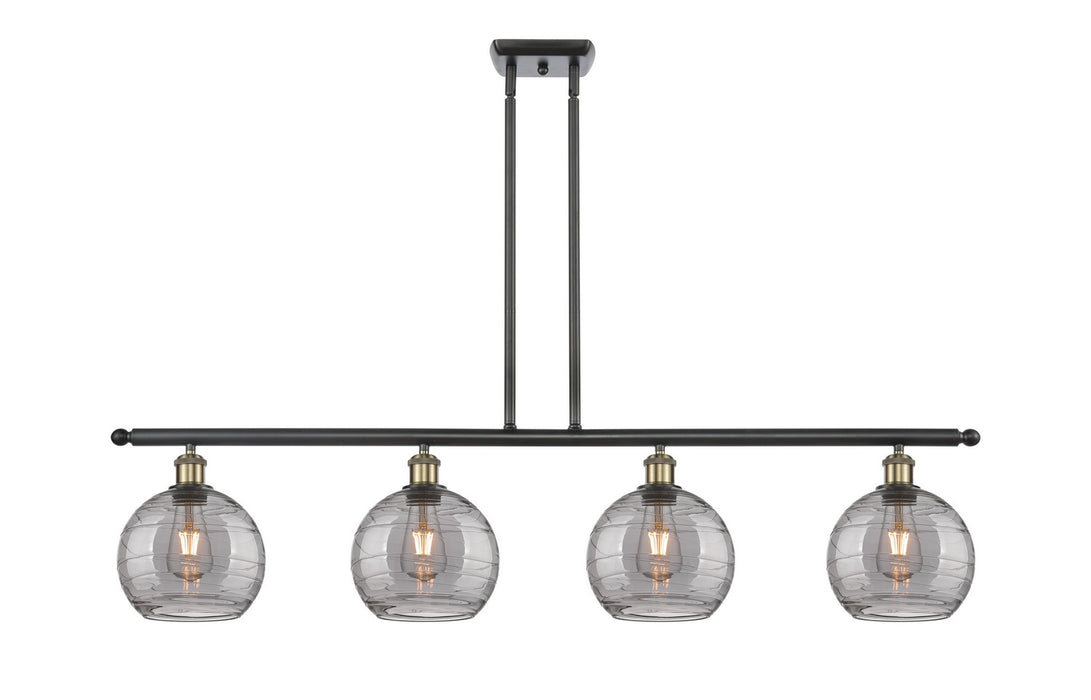 Innovations 516-4I-BAB-G1213-8SM Four Light Island Pendant, Black Antique Brass
