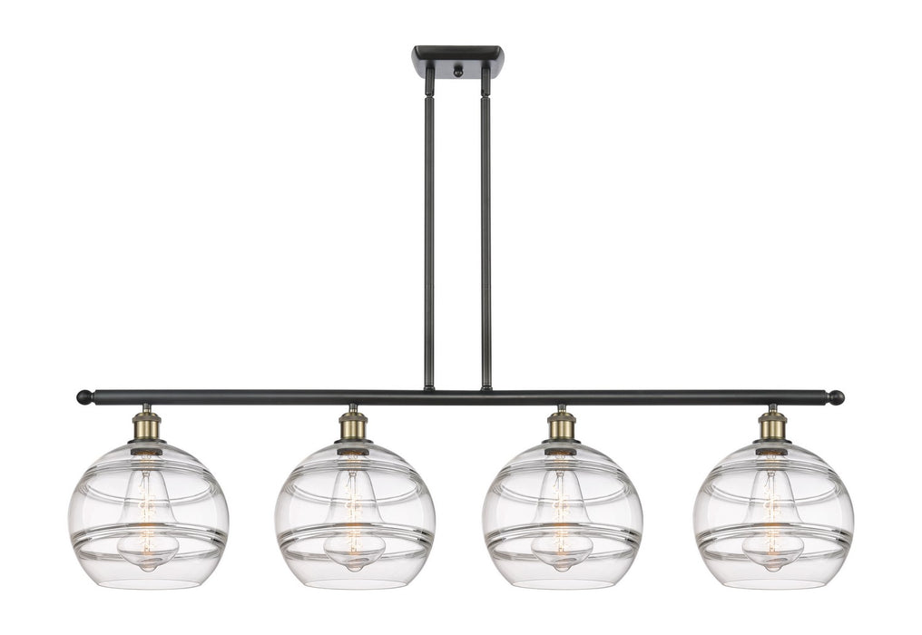 Innovations 516-4I-BAB-G556-10CL Four Light Island Pendant, Black Antique Brass