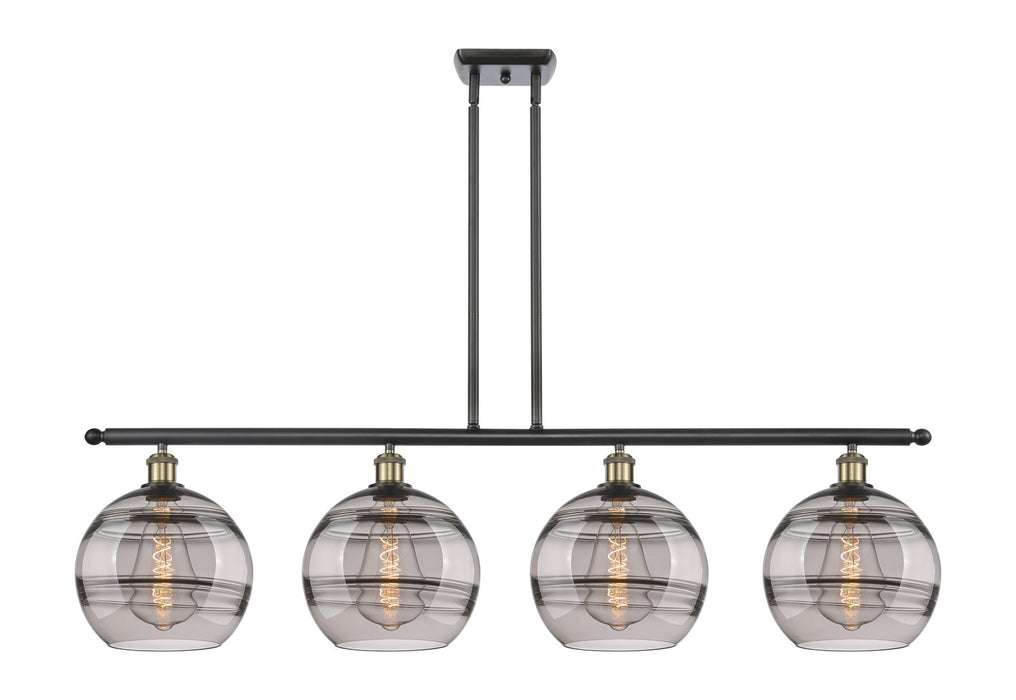 Innovations 516-4I-BAB-G556-10SM Four Light Island Pendant, Black Antique Brass