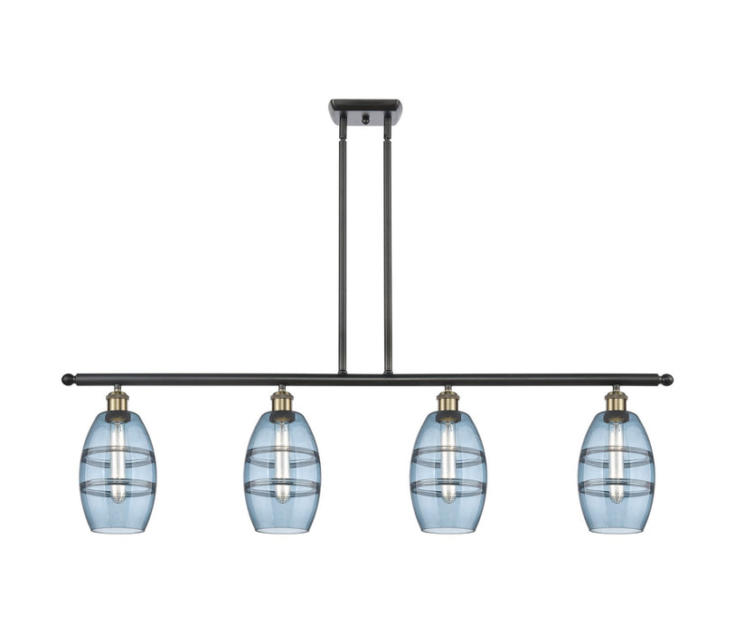 Innovations 516-4I-BAB-G557-6BL Four Light Island Pendant, Black Antique Brass