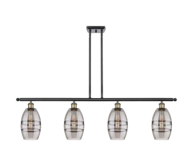 Innovations 516-4I-BAB-G557-6SM Four Light Island Pendant, Black Antique Brass