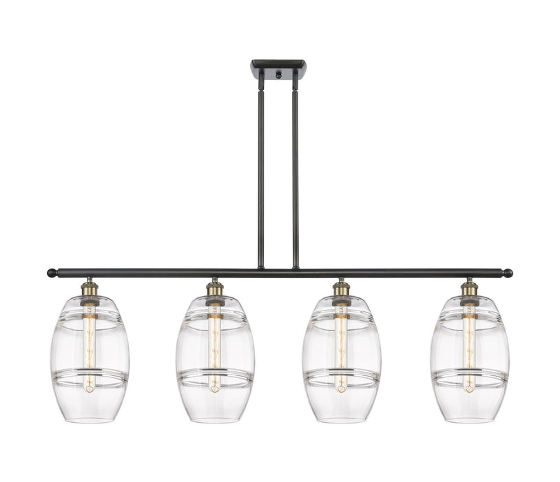 Innovations 516-4I-BAB-G557-8CL Four Light Island Pendant, Black Antique Brass