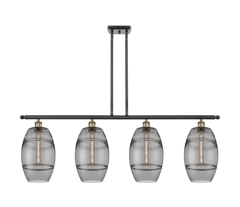 Innovations 516-4I-BAB-G557-8SM Four Light Island Pendant, Black Antique Brass