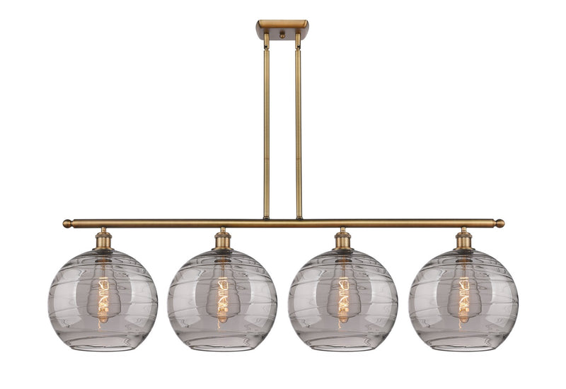Innovations 516-4I-BB-G1213-12SM Four Light Island Pendant, Brushed Brass