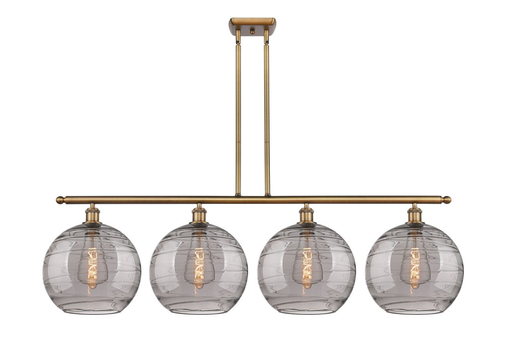 Innovations 516-4I-BB-G1213-12SM Four Light Island Pendant, Brushed Brass