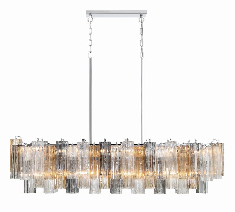 Crystorama ADD-317-CH-AU 14 Light Chandelier, Polished Chrome